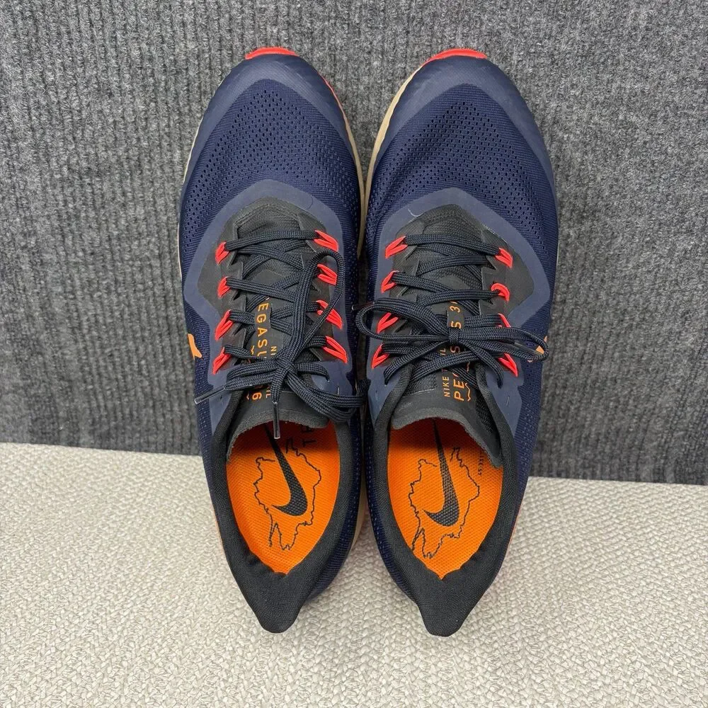 Nike Air Zoom Pegasus 36 Trail Obsidian Crimson Blue Running Shoes 15 AR5677-403